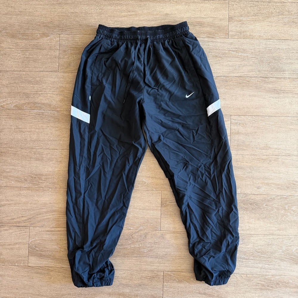 Nike Navy Black Joggers with White Accents men size medium